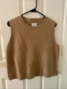 Song of Style Cashmere-Blend Sleeveless Sweater in Camel